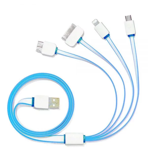 Multi USB Cable Charger for Phones 4 in 1 Cable for Android iPhone Samsung Sony Nokia Gadgets