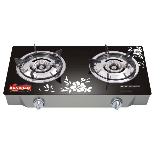Glass Top Dual Burner Gas Cooker Kitchen & Dining