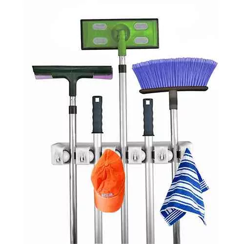 Wall Mounted Mop Rack Storage Holder Home & Lifestyle