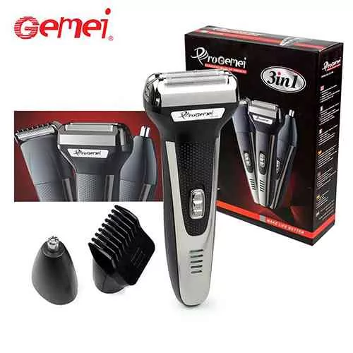 Gemei GM-598 3x1 Rechargeable Multi Function Shaver @ ido.lk
