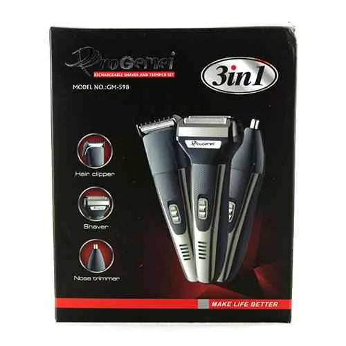 Gemei GM-598 3x1 Rechargeable Multi Function Shaver@ido.lk