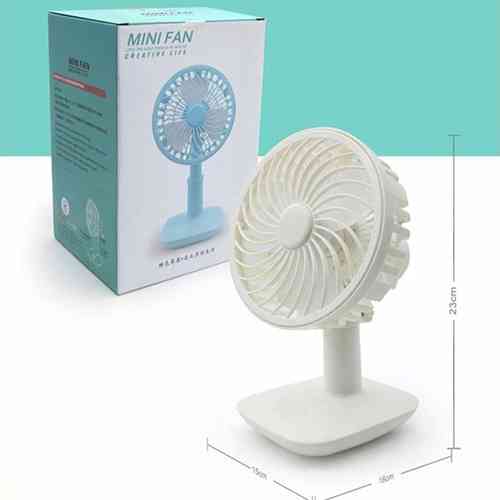 Small Rechargeable Table Fan Stretch Shaking Head Mini Fan Desktop Fan Portable Home & Lifestyle