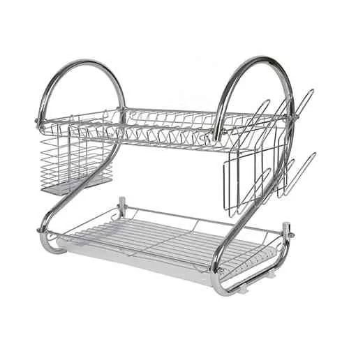 Stainless Steel 2 layer Dish Drainer Rack Household Accessories