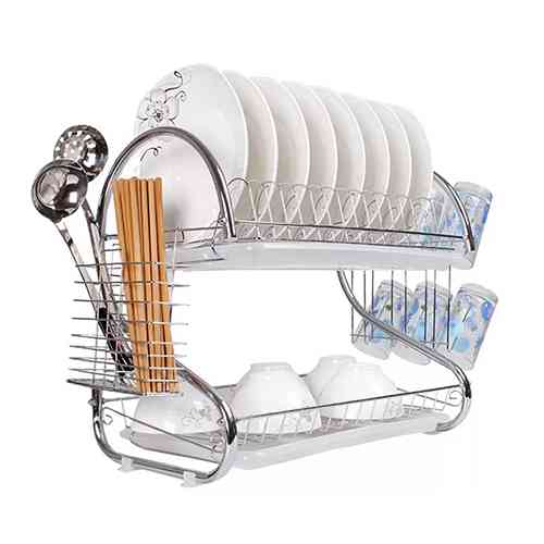 Stainless Steel 2 layer Dish Drainer Rack Household Accessories