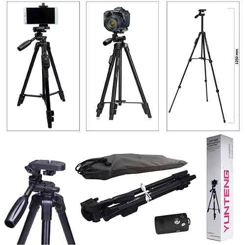 YUNTENG Tripod for Mobile and Camera With Bluetooth Remote Best Price @ido.lk