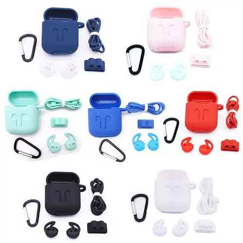 5 in 1 Silicone Case for Airpods Earphone Headphone Accessories
