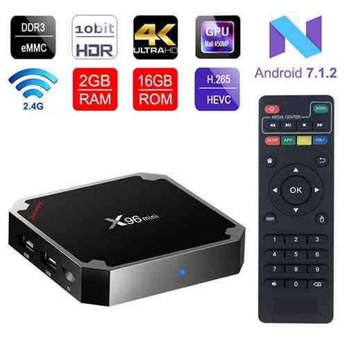 X96 Mini Android 7.1 4K TV BOX 2GB RAM 16GB ROM - ido.lk