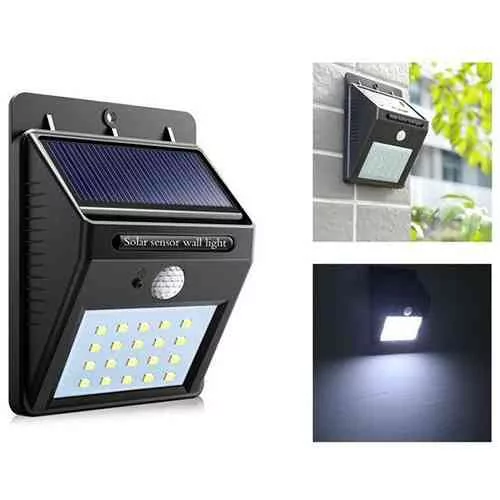 20 LED Solar Power Night light Wall lamp Outdoor Accessories