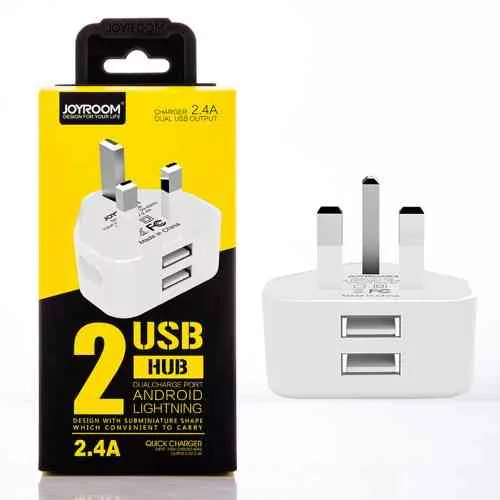 JOYROOM 2.4A Dual USB Ports Wall Charger Adapter online@ ido.lk