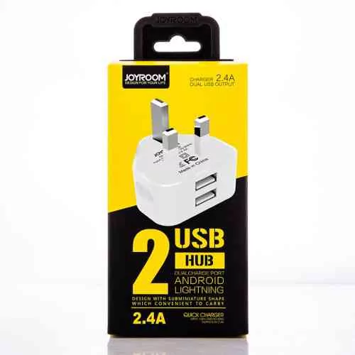 JOYROOM 2.4A Dual USB Ports Wall Charger Adapter@ ido.lk