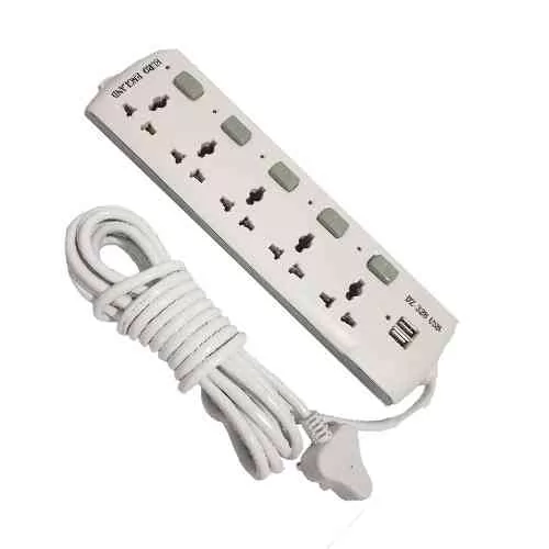 Power Extension Codes 5M Fast Charging USB Power Socket@ido.lk