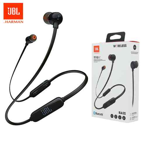 JBL Tune 110BT Wireless in-Ear Headphones Black Earbuds and In-ear