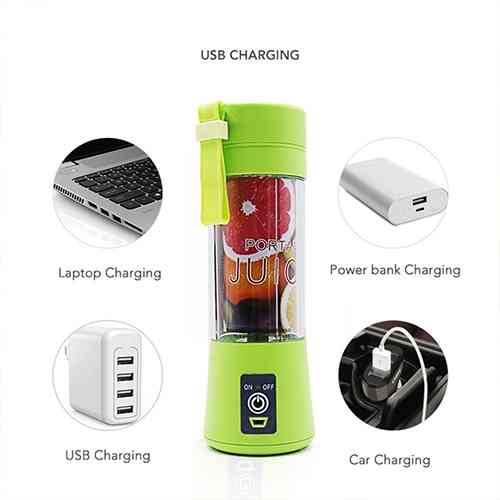 Portable Juicer Bottle USB Rechargeable Fruit Extraction ido.lk