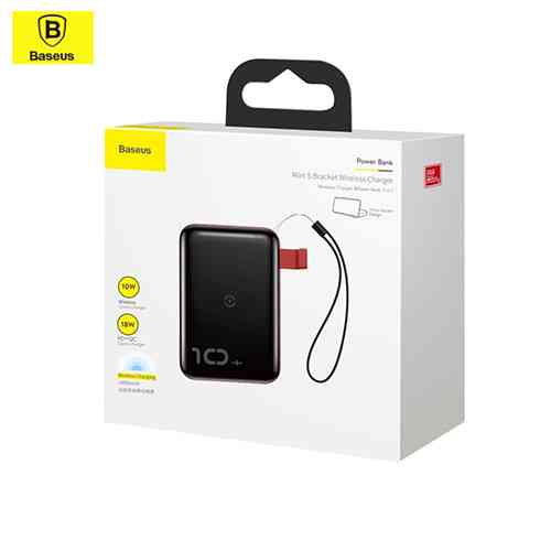 Baseus Mini S Bracket Power Bank 10000mAh 18W with Wireless Charger Qi 10W Power bank