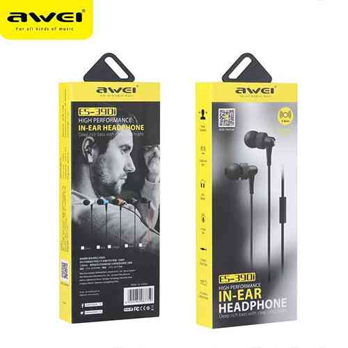 Awei ES390I Stereo In-ear Earphones Earbuds and In-ear