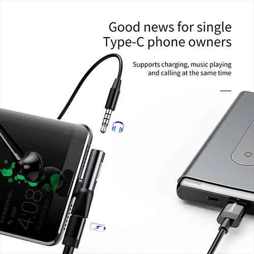 Baseus L41 USB Type C to C Audio Converter Mobile Accessories