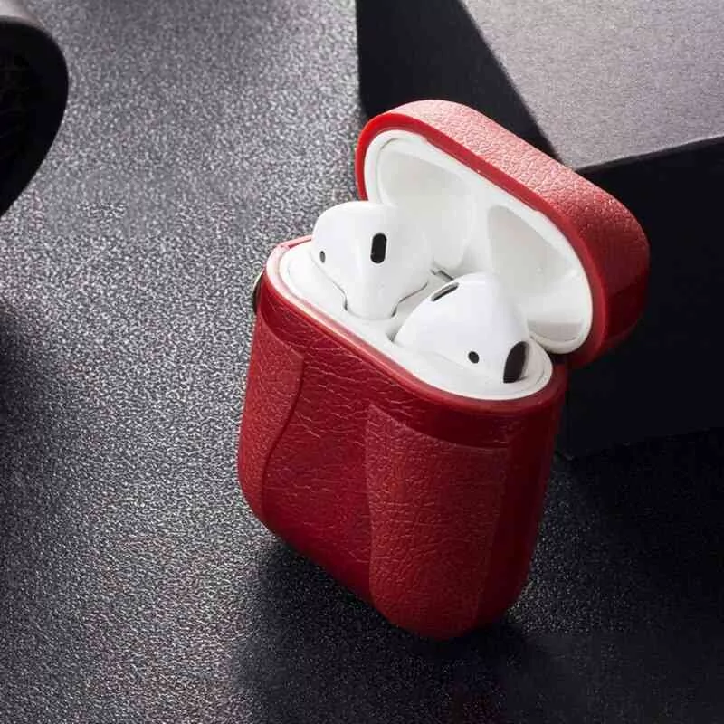 For Airpods Accessories Case For Airpods Leather Cover For Apple Earphone Earpods Protective Skin For Airpods Cases Shell (5)