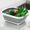 Collapsible Cutting Board Dish Tub,Drain Basket Kitchen & Dining