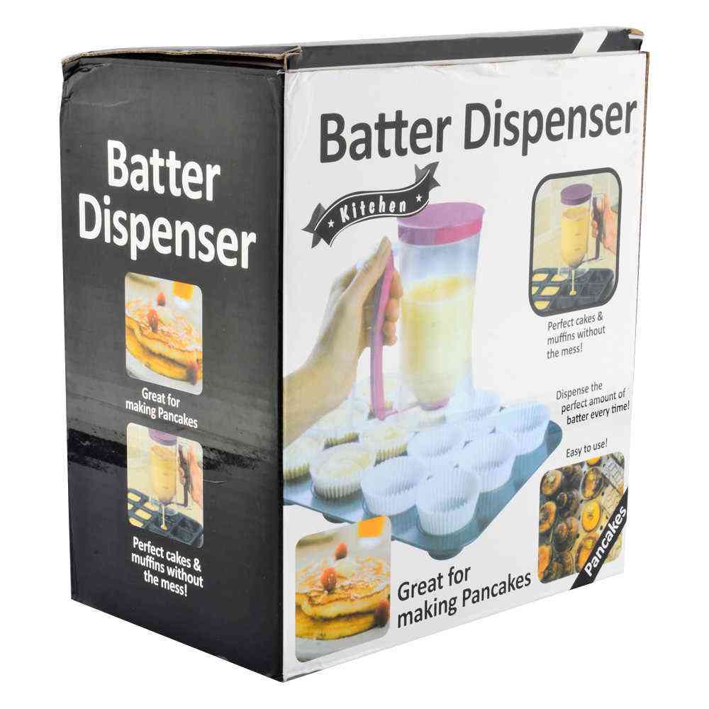 HIPSTEEN 900ml Handle Cake Making Helper Cup Pastry Batter Dispenser with Measuring Label Manual Pancake Cream Containers