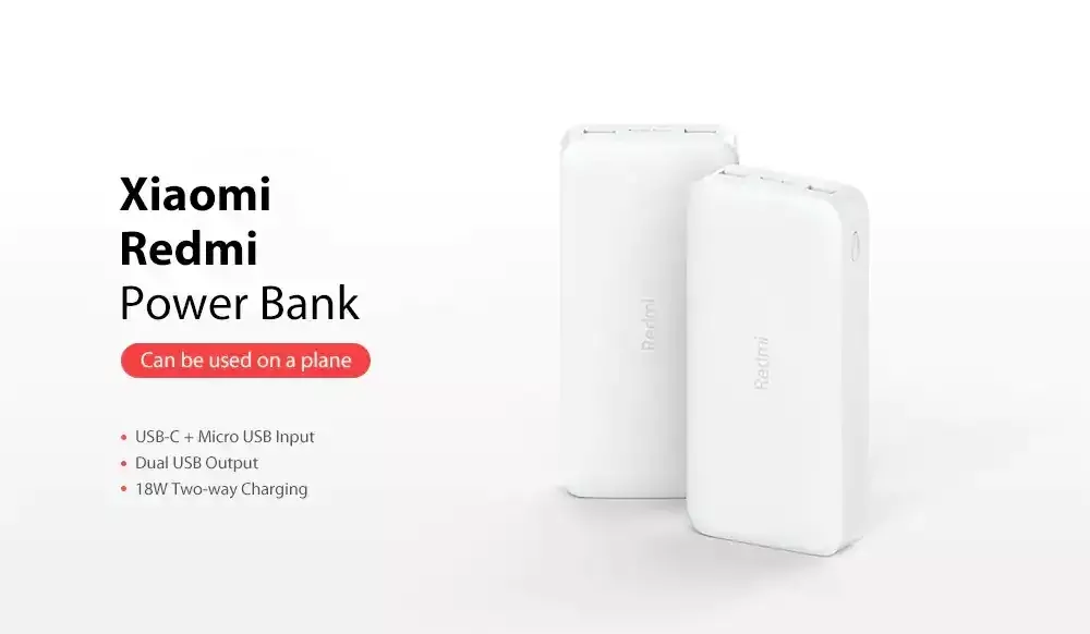 Xiaomi Redmi 20000mAh 18W QC3.0 Fast Charging Version Power Bank for Samsung Xiaomi Redmi Note 7 for iPhone