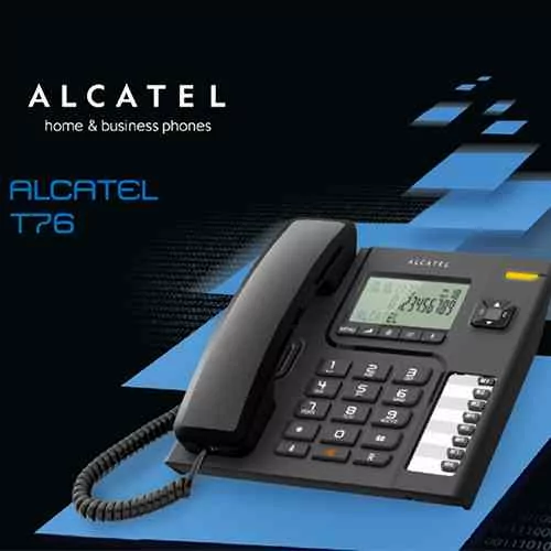 Alcatel T-76 Black Corded Landline Phone Land Phone