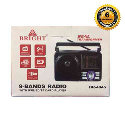 Bright FM Radio with Torch Light BR-4045 Radio