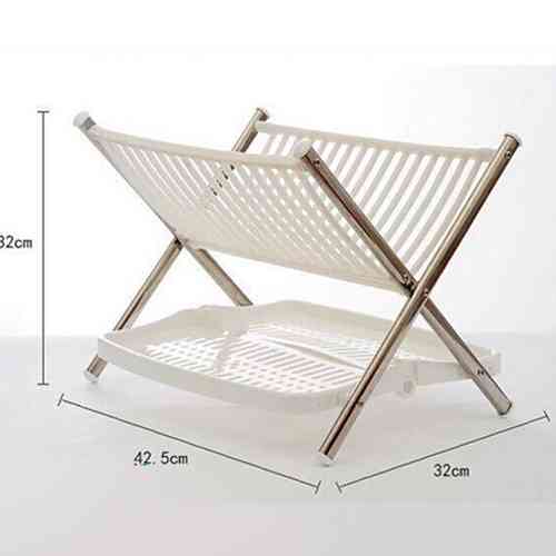Multifunctional Folding Rack Kitchen Dish Storage Rack ido.lk