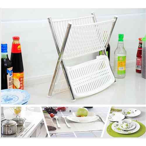 Multifunctional Folding Rack Kitchen Dish Storage Rack ido.lk