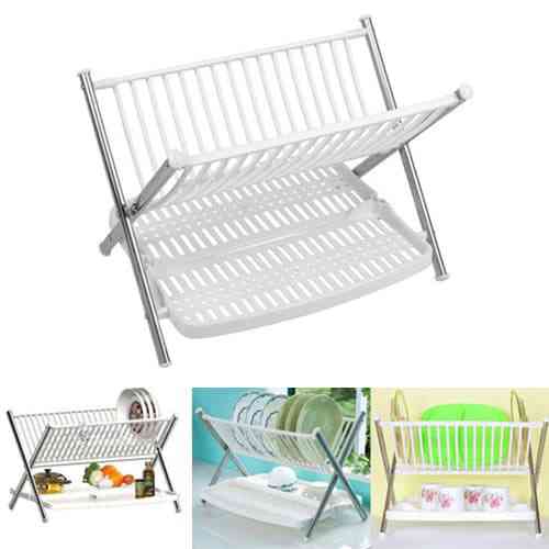 Multifunctional Folding Rack Kitchen Dish Storage Rack ido.lk