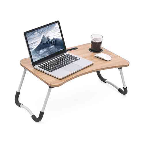 Portable Foldable Laptop Desk Cup Holder Table Home Accessories