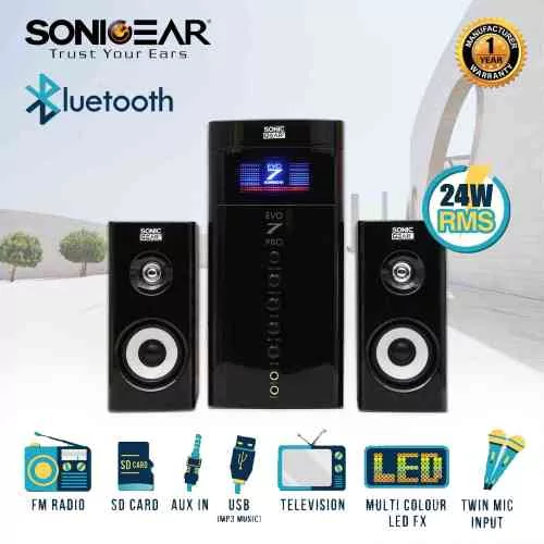 SonicGear EVO 7 Pro BTMI Bluetooth Speaker Subwoofers