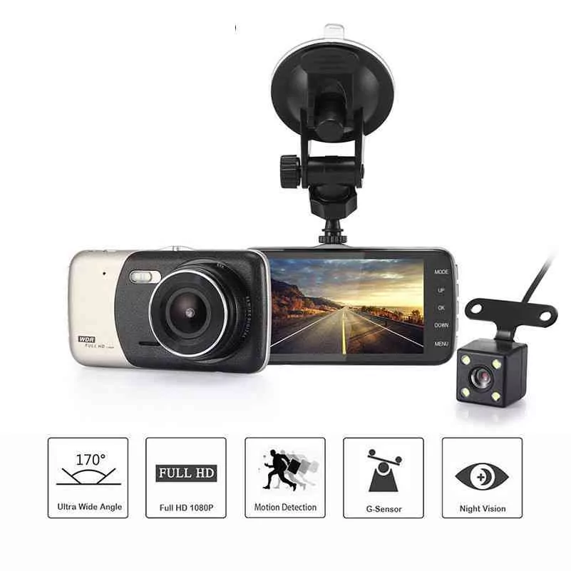 Image result for Dash Cam Recorder Dual Lens Full HD Car DVR