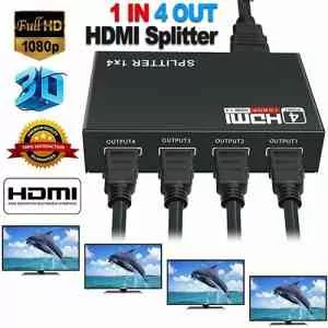 HD 4K 4 Port HDMI Splitter Hub