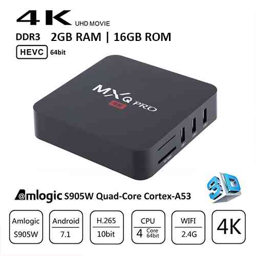 MXQ Pro 4K Android TV Box 2GB RAM/16GB ROM Android TV Box
