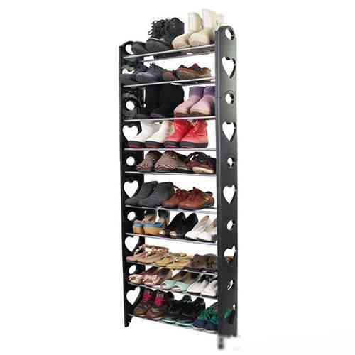 Stackable Shoe Rack 10 Layers - Shoes Storage Organizer Shelf - ido.lk