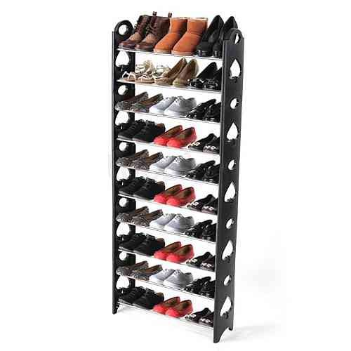 Stackable Shoe Rack 10 Layers - Shoes Storage Organizer Shelf - ido.lk
