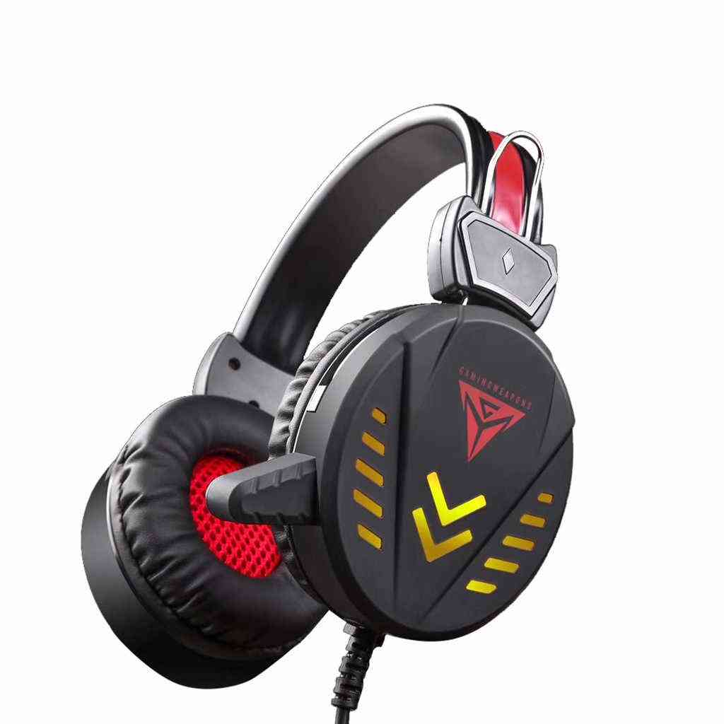 A1 Gaming Headphones 3.5mm USB Wired LED Light Stereo Headphone With Mic For PC + Gamer LED Light Optical