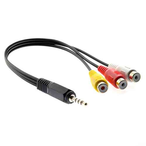 3.5mm AUX to 3RCA M/F Audio Video Mini AV Cable Computer Accessories