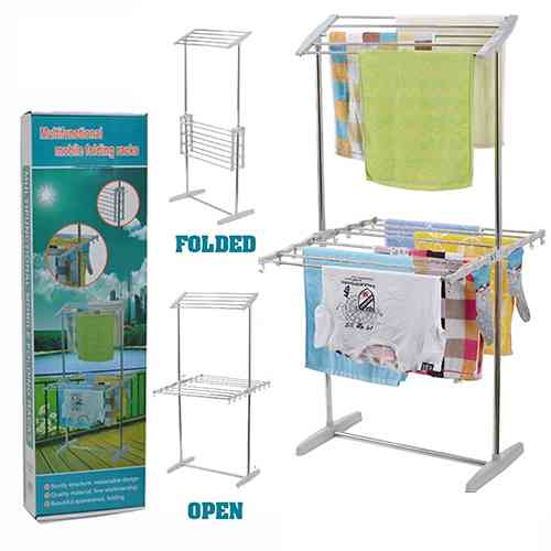 Folding Clothes Drying Rack 2 Layer Clothes Rack ido.lk