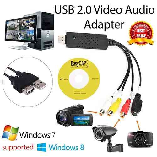 USB 2.0 Video Capture Card Converter PC Adapter Computer Accessories