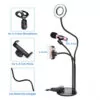 Ring Light with Phone Holder Microphone holder Tripods