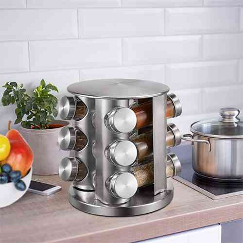 Stainless Steel Spice Rack 12pcs Kitchen & Dining