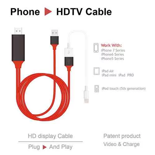 Phone to HDMI Cable HDTV Digital AV Adapter Mobile Accessories