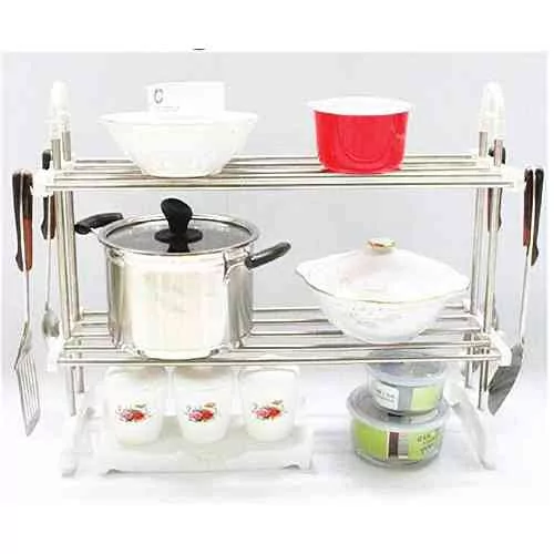 Stainless Steel 2 Layer Dish Rack Kitchen & Dining