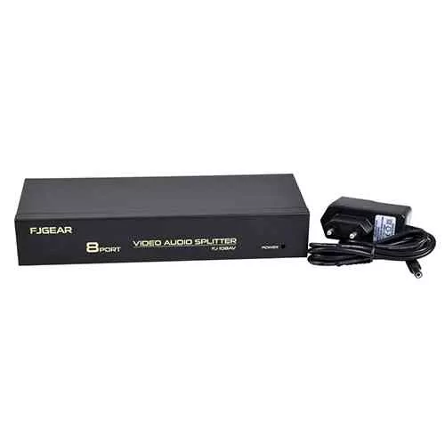 Audio Video Splitter 8 Port (RCA 1 Input & 8 Output) Computer Accessories