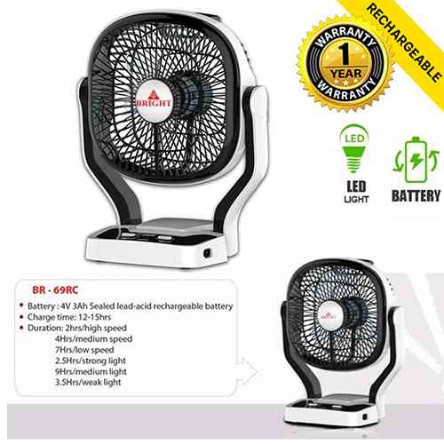 Bright Rechargeable Mini Fan BR-69RC Best Price in Sri Lanka - ido.lk