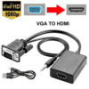 VGA to HDMI Converter Cable with Audio Support 1080P Computer Accessories