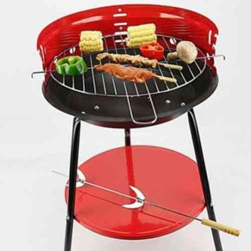Portable Round Barbecue Grill Rack Oven For Camping | ido.lk