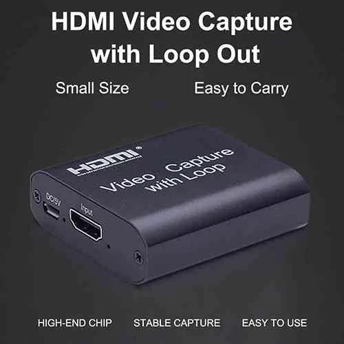 Video Capture Card with Loop Out HDMI To HDMI USB 2.0 Computer Accessories