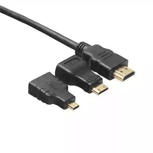 3 in 1 HDTV Cable Mini HDMI to HDMI Cable @ido.lk